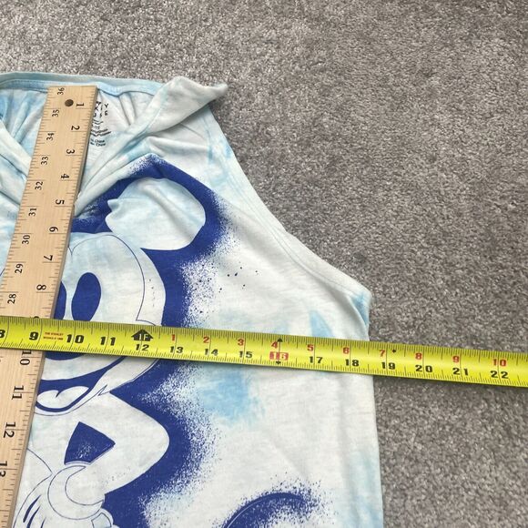 Disney Mickey Mouse Graphic Tank Top Juniors XXL Large Blue Tie-Dye Sleeveless - Picture 7 of 8